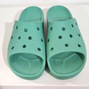 CROCS Mint Green Slide Sandals